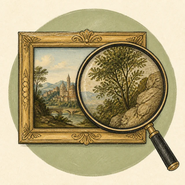 Illustrazione di un’opera d’arte da osservare